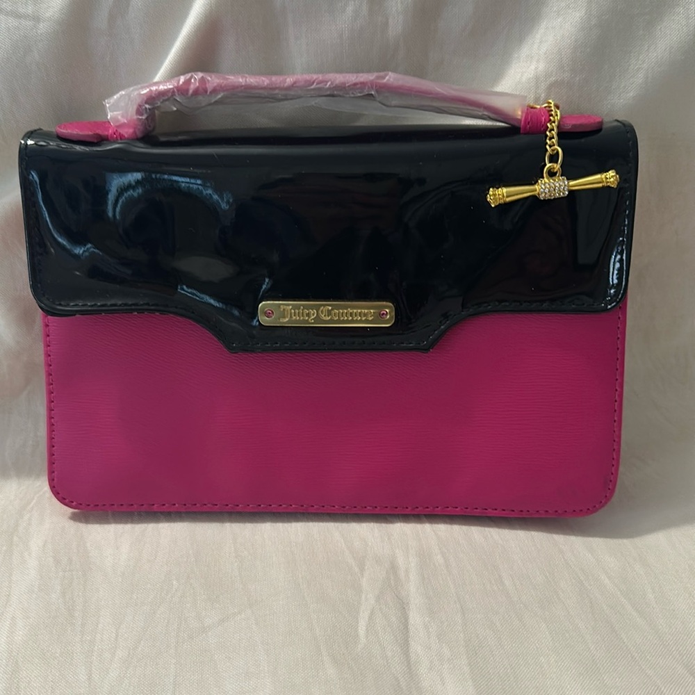 Juicy Couture clutch Hot Pink/Blk Patent
